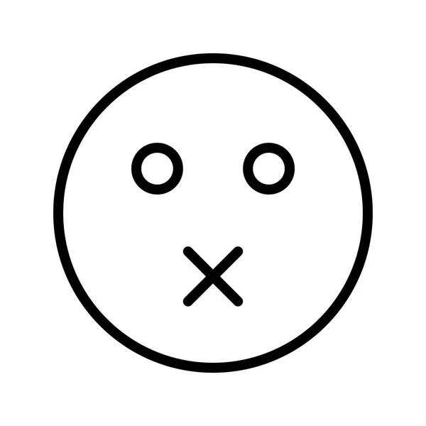 Иллюстрация Mute Emoji Icon — стоковое фото