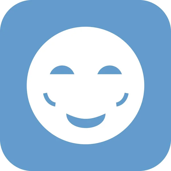 Ilustración Blush Emoji Icono — Foto de Stock