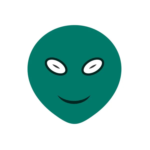 Ilustracja Alien emotikon ikona — Zdjęcie stockowe