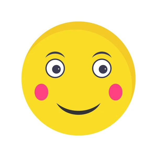 Illustratie Blush Emoji pictogram — Stockfoto