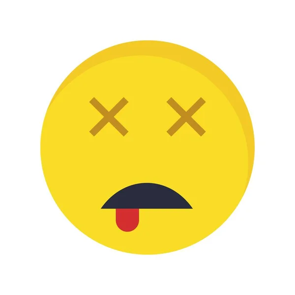 Illusztráció Dead Emoji Icon — Stock Fotó