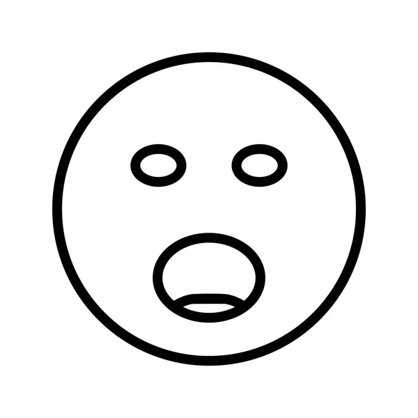 Ilustrace s ikonou křičící Emoji — Stock fotografie