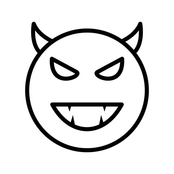 Illustratie duivel Emoji pictogram — Stockfoto