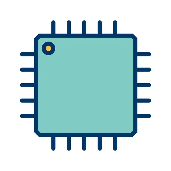 Vektorový procesor ikonu — Stock fotografie