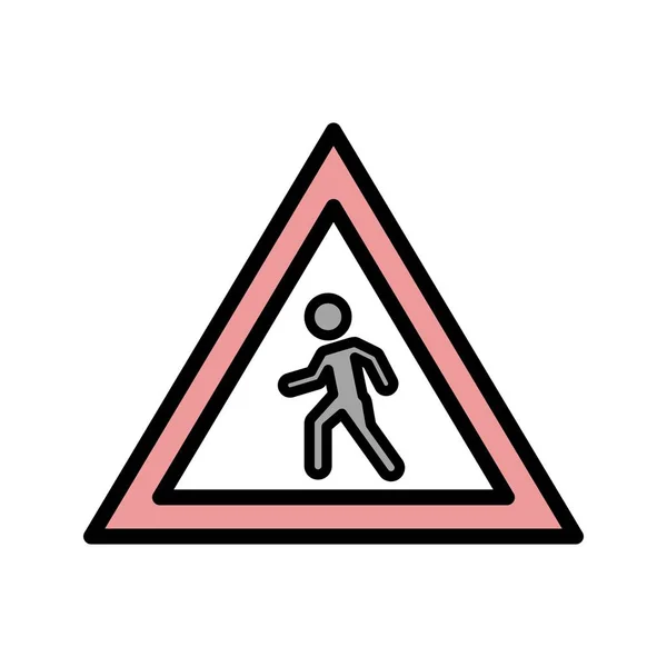 Illusztráció gyalogos kereszteződés ikon — Stock Fotó