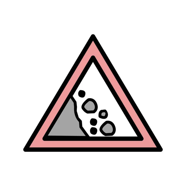 Illustrazione Icona di roccia cadente — Foto Stock