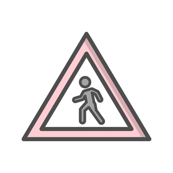 Illustration  Pedestrian crossing Icon — Stock Photo, Image