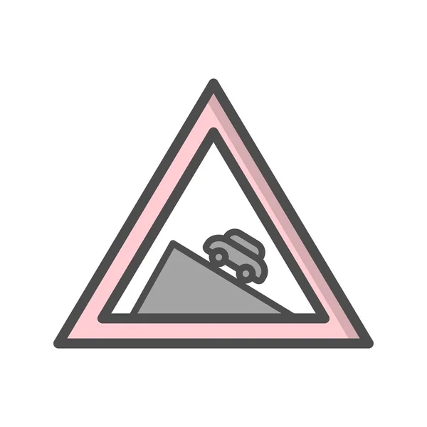 Ilustracja niebezpieczna zejście ikona — Zdjęcie stockowe