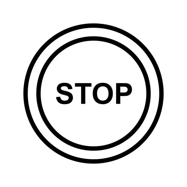 Illustrazione Stop Icona — Foto Stock