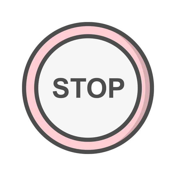 Stopp ikon för illustration — Stockfoto
