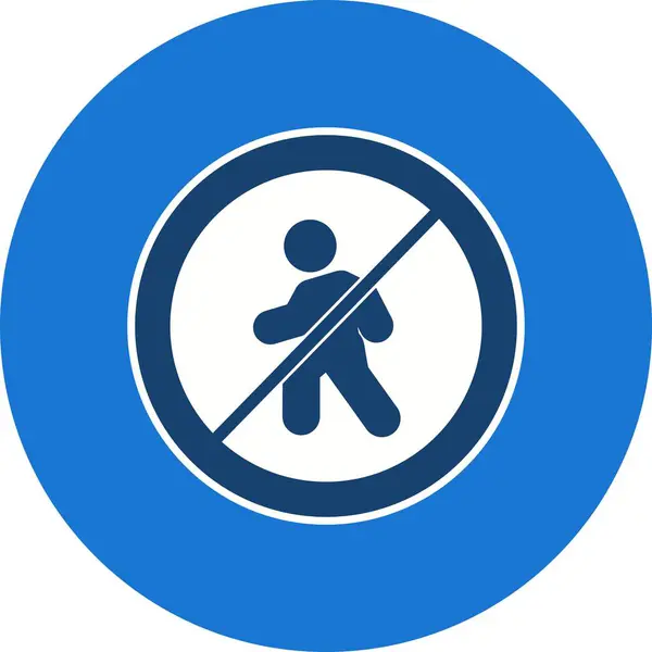 Illusztráció nincs bejegyzés gyalogosoknak Icon — Stock Fotó