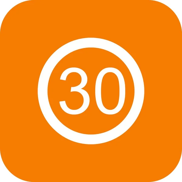 Illustration  Speed limit 30 Icon — Stock Photo, Image