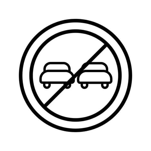 Illustration  Overtaking prohibited Icon — Stock Photo, Image