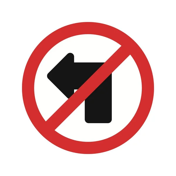 Ilustração No left turn Ícone — Fotografia de Stock