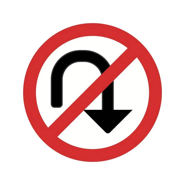 Ilustração No U-turn Icon — Fotografia de Stock