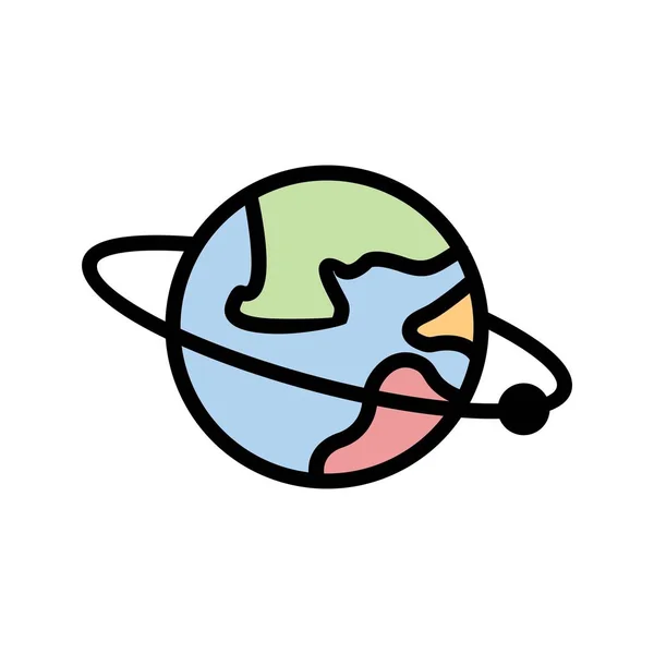 Bild omloppsbana runt jord ikonen — Stockfoto
