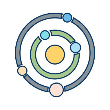 İllüstrasyon Güneş Sistemi Simgesi