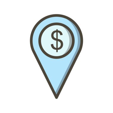 İllüstrasyon İş Konum Simgesi