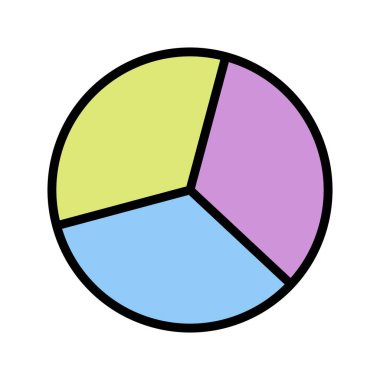 İllüstrasyon Pasta Grafiği Simgesi