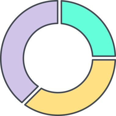 İllüstrasyon Pasta Grafiği Simgesi