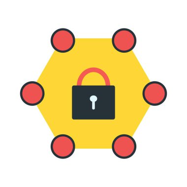 Vektör Korumalı Ağ Simgesi