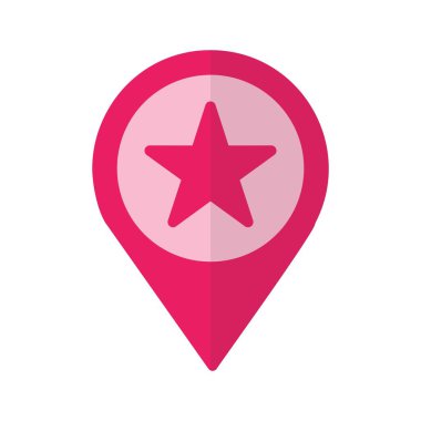 Vektör Yıldızlı Konum Simgesi