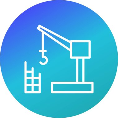 İllüstrasyon İnşaat Vinç simgesi