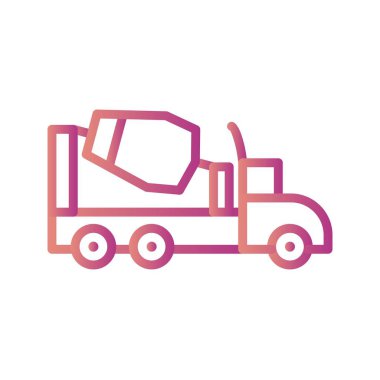 İllüstrasyon Beton Karıştırıcı Simgesi