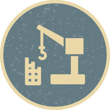 İllüstrasyon İnşaat Vinç simgesi