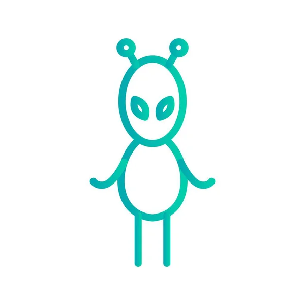 Ilustracja Alien ikona — Zdjęcie stockowe