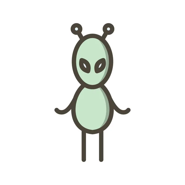 Ilustracja Alien ikona — Zdjęcie stockowe