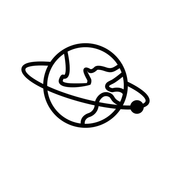 Ilustração Orbit Around the Earth Ícone — Fotografia de Stock