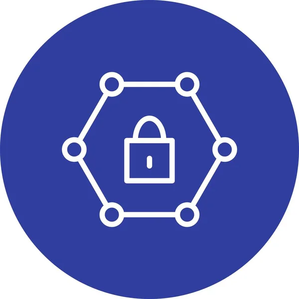 Vector Protected Network Icon — Stock Photo, Image