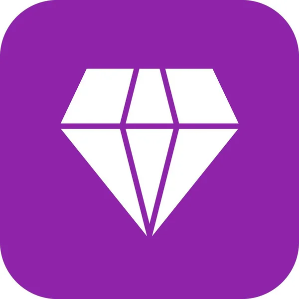 Ícone de diamante vetorial — Fotografia de Stock