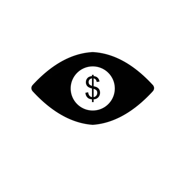Ilustración Eye Dollar Icono —  Fotos de Stock