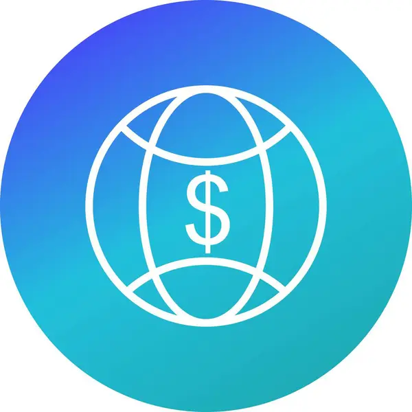 Ilustração World Money Icon — Fotografia de Stock