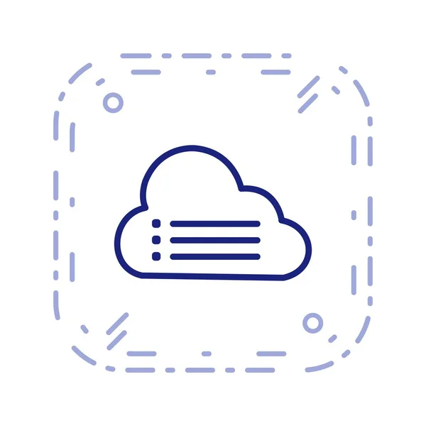 Illusztrációs felhő adatai ikon — Stock Fotó