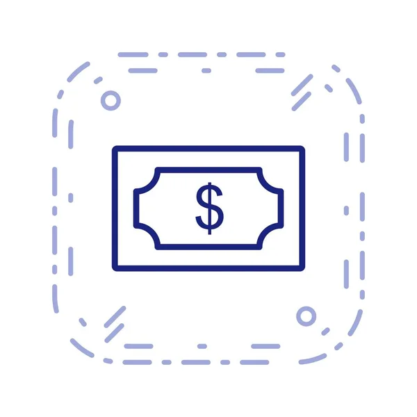 Ícone do Dólar da Ilustração — Fotografia de Stock