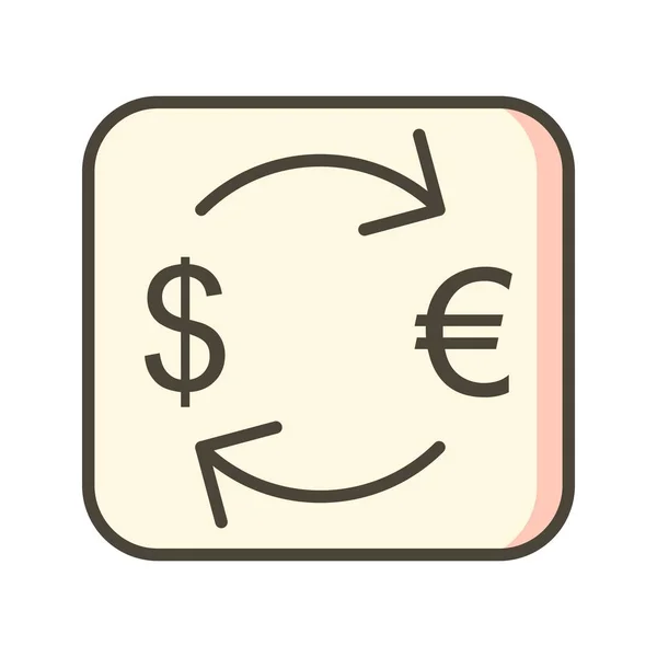 Dolar simgesi ile İllüstrasyon Döviz Euro — Stok fotoğraf