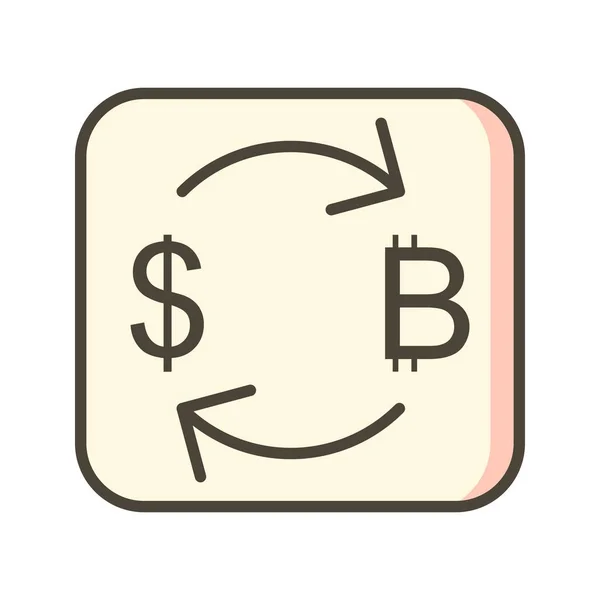 Биржа биткоинов с иконой — стоковое фото