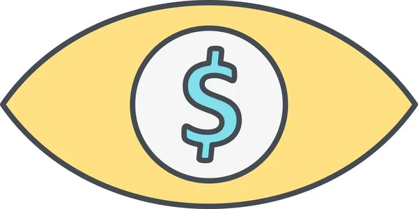 Illustration Eye Dollar  Icon — Stock Photo, Image