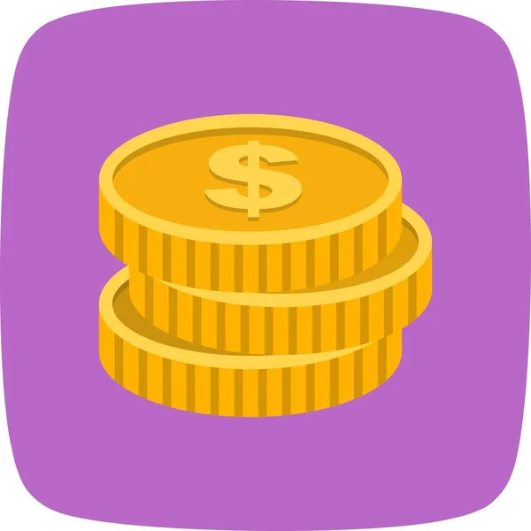 Illustration Coins  Icon — Stock Photo, Image