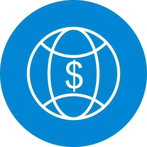 Ilustracja ikona świata pieniędzy — Zdjęcie stockowe
