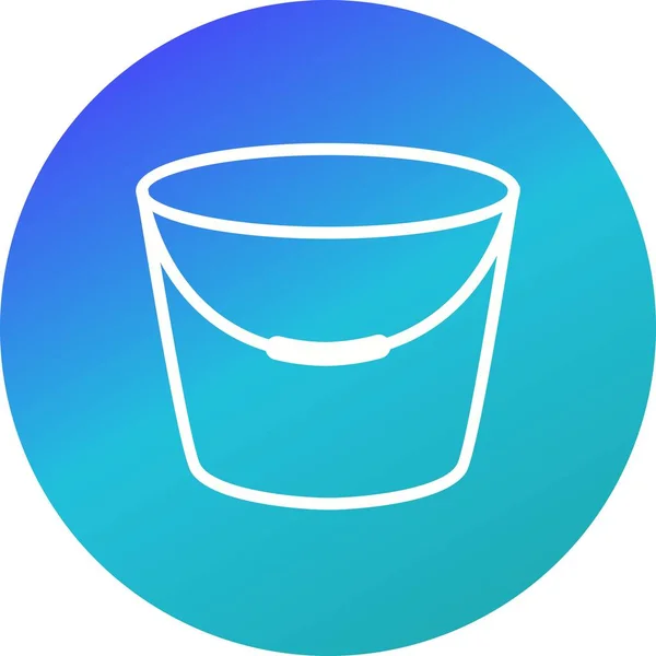 Illustration Bucket Icon — Stock Photo, Image