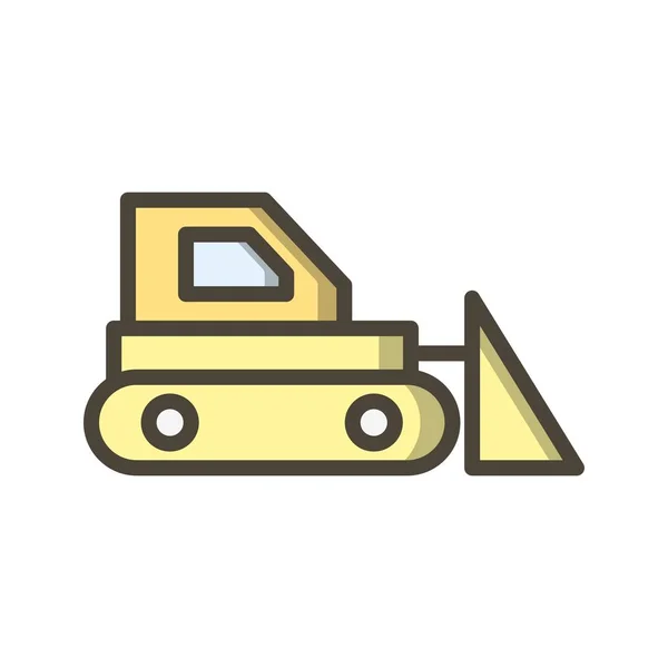 Ikon för illustration bulldozer — Stockfoto