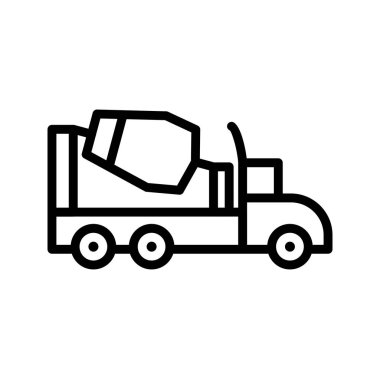 İllüstrasyon Beton Karıştırıcı Simgesi