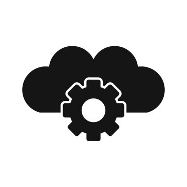Vektör Bulut Ayarları Simgesi