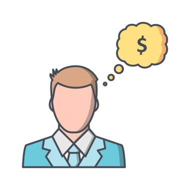 İllüstrasyon İş düşünme Simgesi