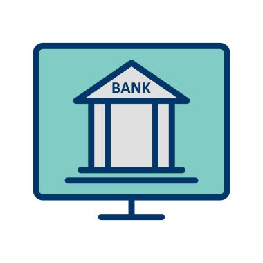 İllüstrasyon İnternet Bankacılığı Simgesi  