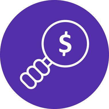 İllüstrasyon Para Arama Simgesi